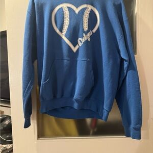Dodgers Blue Heart Women's Hoodie